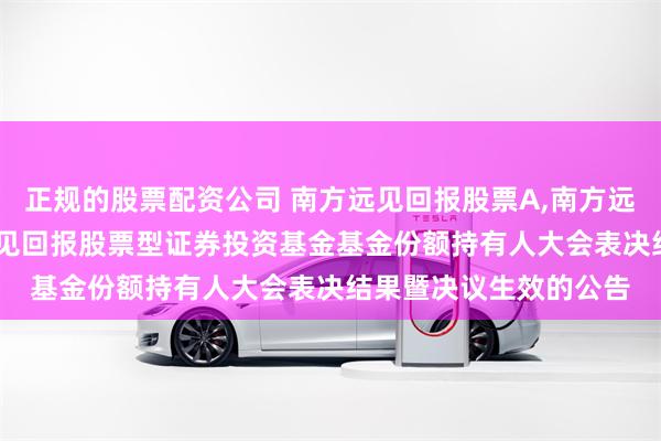正规的股票配资公司 南方远见回报股票A,南方远见回报股票C: 南方远见回报股票型证券投资基金基金份额持有人大会表决结果暨决议生效的公告